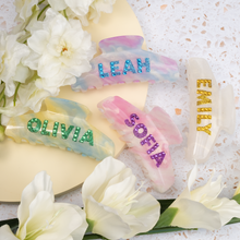 Load image into Gallery viewer, Personalized Extra Large Marble Hair Claw Clip