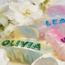 Load image into Gallery viewer, Personalized Extra Large Marble Hair Claw Clip
