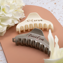 Load image into Gallery viewer, Personalized Large Solid Color Hair Claw Clip