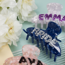 Load image into Gallery viewer, Sparkling Personalized Large Acetate Hair Claw Clip