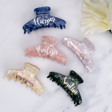 Load image into Gallery viewer, Personalized Large Acetate Hair Claw Clip