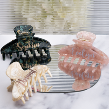 Load image into Gallery viewer, Personalized Large Acetate Hair Claw Clip