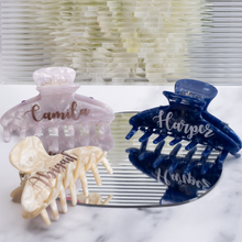Load image into Gallery viewer, Personalized Large Acetate Hair Claw Clip