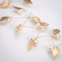 Load image into Gallery viewer, Bridal Hair Vine, Gold Pearl Wedding Headpiece