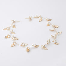 Load image into Gallery viewer, Bridal Hair Vine, Gold Pearl Wedding Headpiece