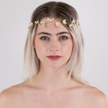Load image into Gallery viewer, Bridal Hair Vine, Gold Pearl Wedding Headpiece