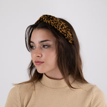 Load image into Gallery viewer, Leopard Print Top Knot Soft Fabric Headband