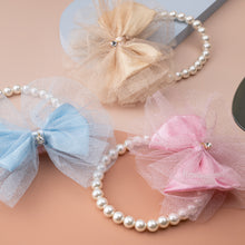 Load image into Gallery viewer, Bow with Pearl Dog Cat Collar for Special Occasion