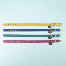 Load image into Gallery viewer, Premium Leather Dog Cat Collar w/ Crown Charm