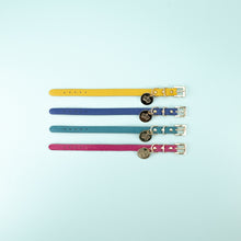 Load image into Gallery viewer, Premium Leather Dog Cat Collar w/ Crown Charm