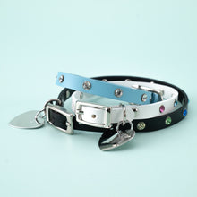 Load image into Gallery viewer, Crystal Leather Dog Cat Collar