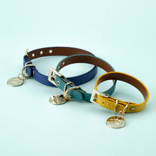 Load image into Gallery viewer, Premium Leather Dog Cat Collar w/ Crown Charm