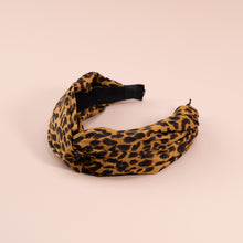 Load image into Gallery viewer, Leopard Print Top Knot Soft Fabric Headband