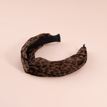Load image into Gallery viewer, Leopard Print Top Knot Soft Fabric Headband