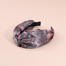 Load image into Gallery viewer, Paisley Top Knot Silk Headband