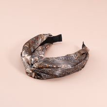 Load image into Gallery viewer, Paisley Top Knot Silk Headband