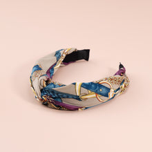 Load image into Gallery viewer, Luxury Silk Chain Pattern Top Knot Headband