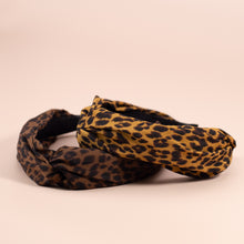 Load image into Gallery viewer, Leopard Print Top Knot Soft Fabric Headband