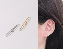 Load image into Gallery viewer, Minimalist Wave Ear Wrap Earring/ Bar Climber/ Ear Cuff