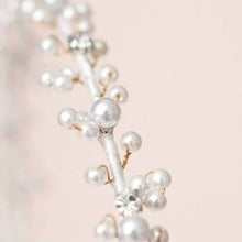 Load image into Gallery viewer, Floral Pearl and Crystal Beaded Headband