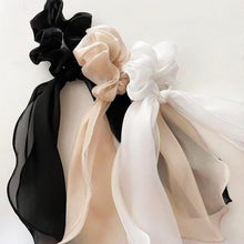 Load image into Gallery viewer, Silk Satin Scarf Bow Scrunchie