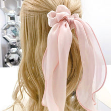 Load image into Gallery viewer, Silk Satin Scarf Bow Scrunchie