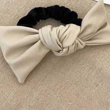 Load image into Gallery viewer, Leather like Bow Hair Ponytail Scrunchie