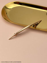 Load image into Gallery viewer, Minimalist Dainty Crescent Gold Daily Hair Pin, Metal Bar Hair Clip
