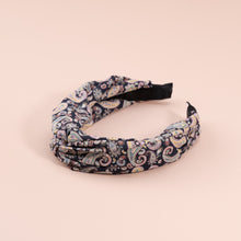 Load image into Gallery viewer, Paisley Top Knot Headband, Silk Fall Winter Women Soft Fabric knotted Headband
