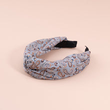 Load image into Gallery viewer, Paisley Top Knot Headband, Silk Fall Winter Women Soft Fabric knotted Headband
