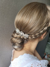 Load image into Gallery viewer, Rose Crystal Hair Barrette
