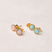 Load image into Gallery viewer, Minimalist Opal Small Stud Earrings
