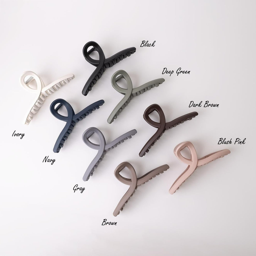 Matte Twisted Hair Clips
