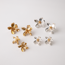 Load image into Gallery viewer, Jolie Small Matte Floral Stud Earrings
