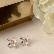 Load image into Gallery viewer, Jolie Small Matte Floral Stud Earrings
