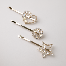 Load image into Gallery viewer, Cluster Flower Pearl Hair Pins, Star Hair Pins &amp; Heart Hair Pins
