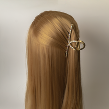 Load image into Gallery viewer, Iridescent Gold Crystal Hair Claw Clips
