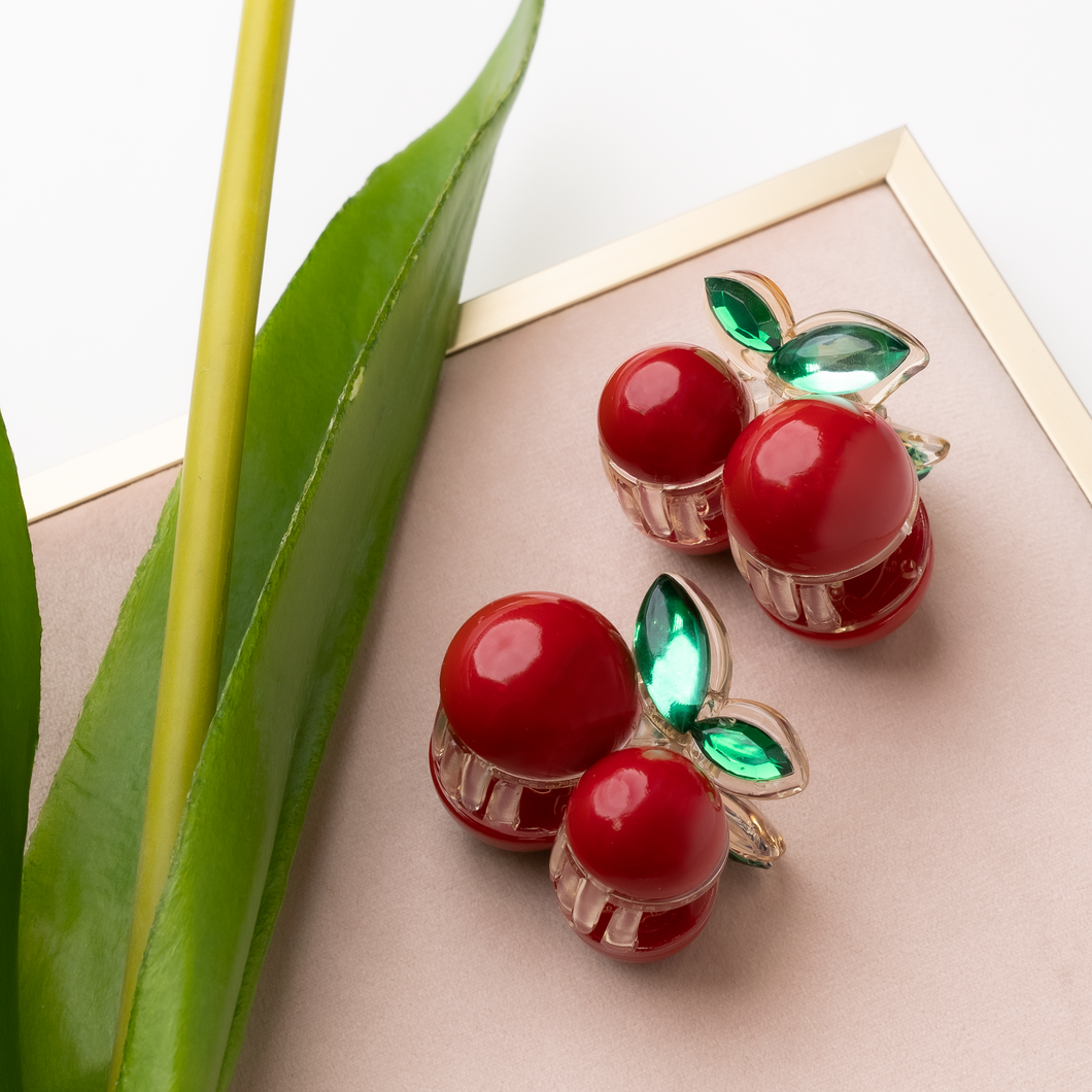 Fruity Cherry Hair Clips