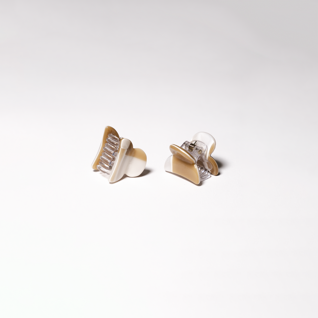 2pcs Set Mini Tortoise Shell Hair Clips