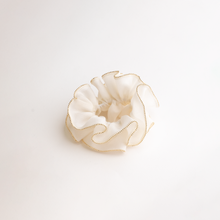Load image into Gallery viewer, Gold Bead Trim Silky Satin Scrunchie
