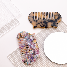 Load image into Gallery viewer, Cat Tortoise Shell Hair Comb, Cellulose Acetate Hair Comb
