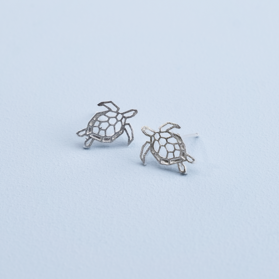 Minimalist Small Turtle Stud Earrings