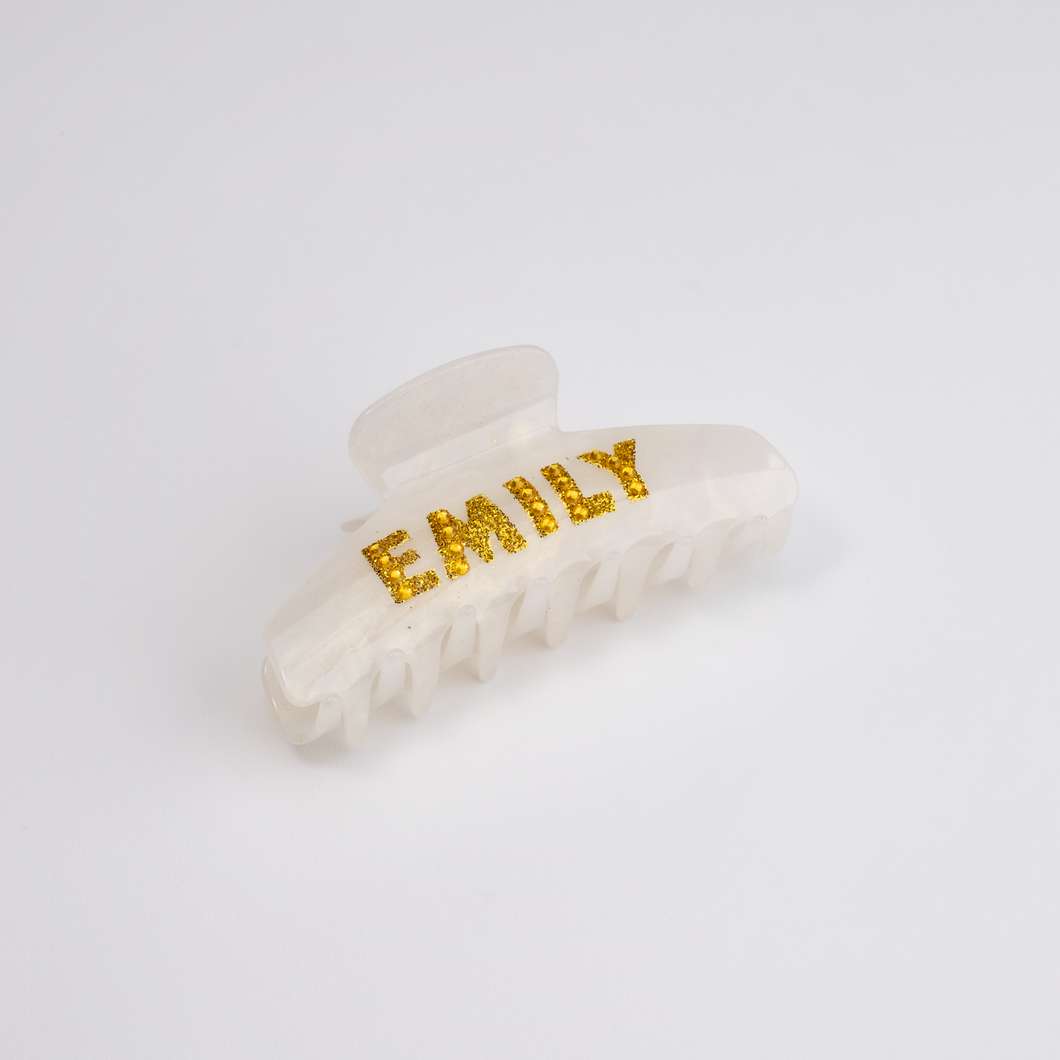Personalized Extra Large Marble Hair Claw Clip