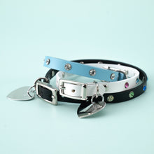 Load image into Gallery viewer, Crystal Leather Dog Cat Collar
