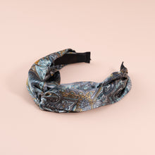 Load image into Gallery viewer, Paisley Top Knot Headband, Silk Fall Winter Women Soft Fabric knotted Headband
