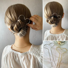Load image into Gallery viewer, Heart Metal Hair Stick/ Bun Holder

