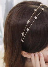 Load image into Gallery viewer, Double layered Star Crystal Headband
